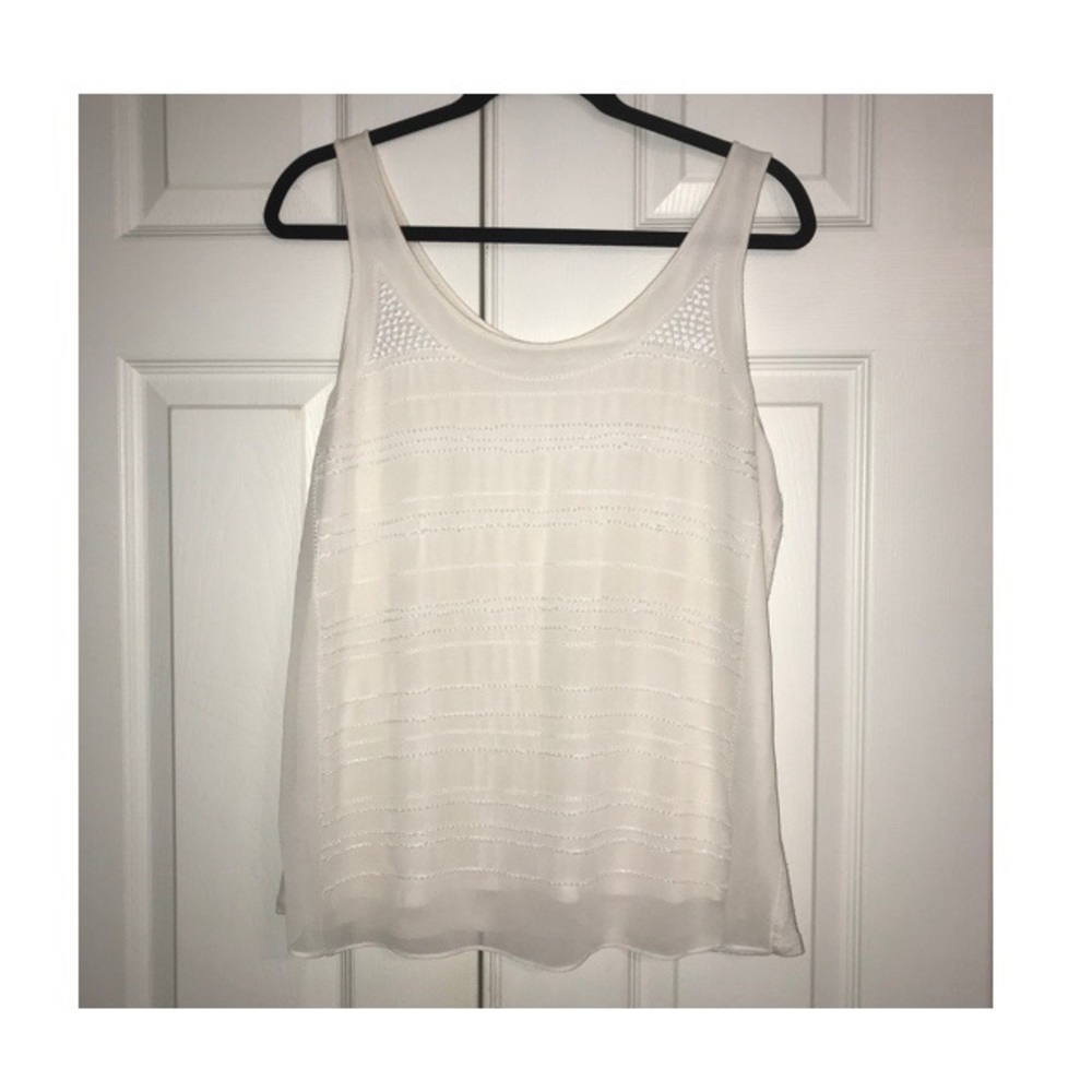 LOFT Embellished Sleeveless Top